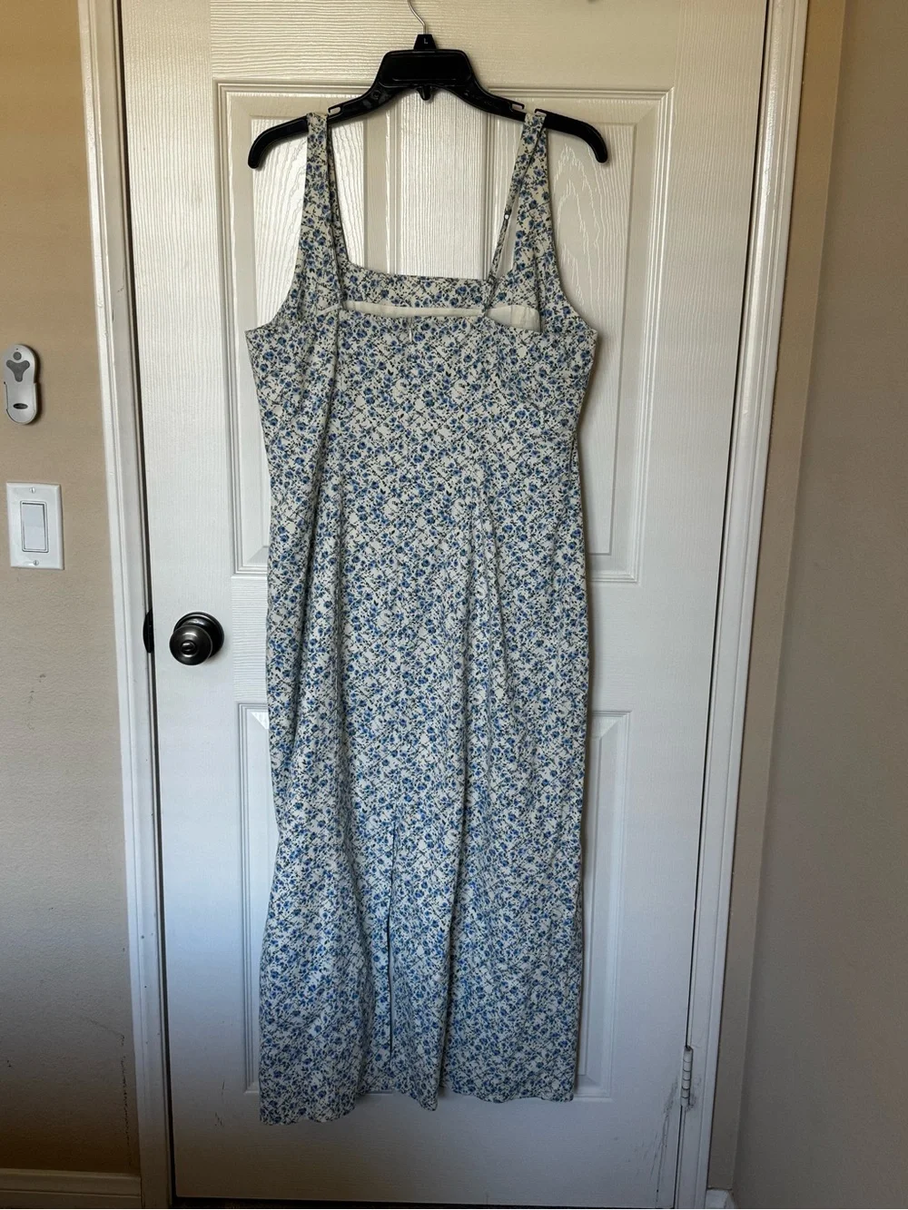 Blue Floral Slip Dress - Women's Summer Dress